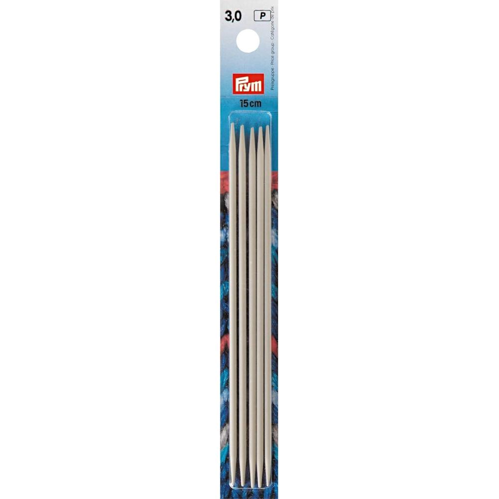 imagePrym 6 Double Point Aluminum Knitting Needles 3mmUS 25 3 mm