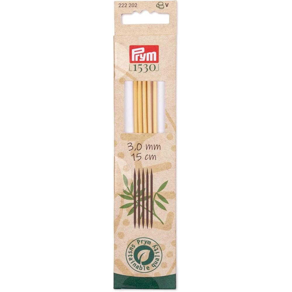 imagePrym 6 Double Point Knitting Needles Bamboo US 2 3mmUs 25 3 Mm