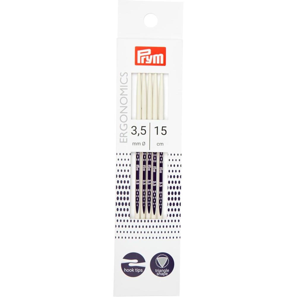 imagePrym 6 Ergonomic Double Point Knitting Needles US 6 4mmUS 4 35mm