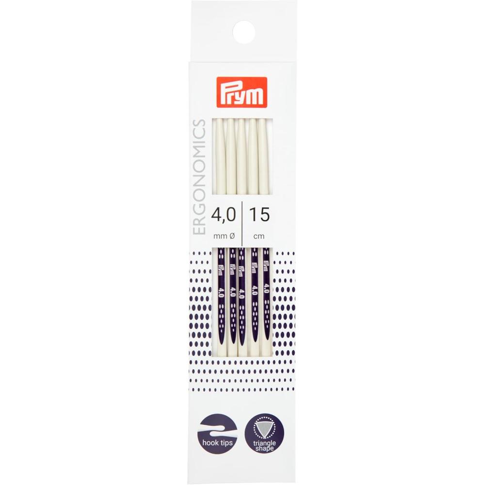 imagePrym 6 Ergonomic Double Point Knitting Needles US 6 4mmUS 6 4mm