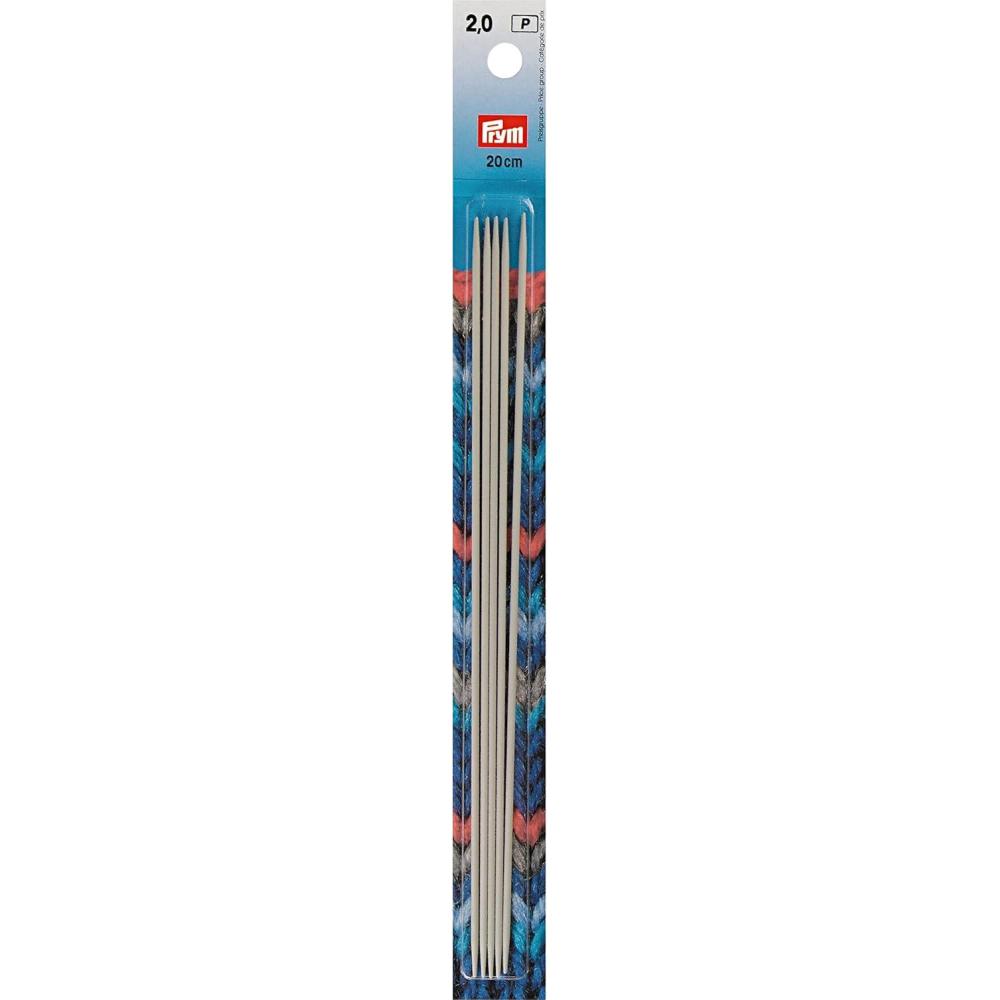 imagePrym 8 Double Point Aluminum Knitting Needles 2mmUS 0 2 mm