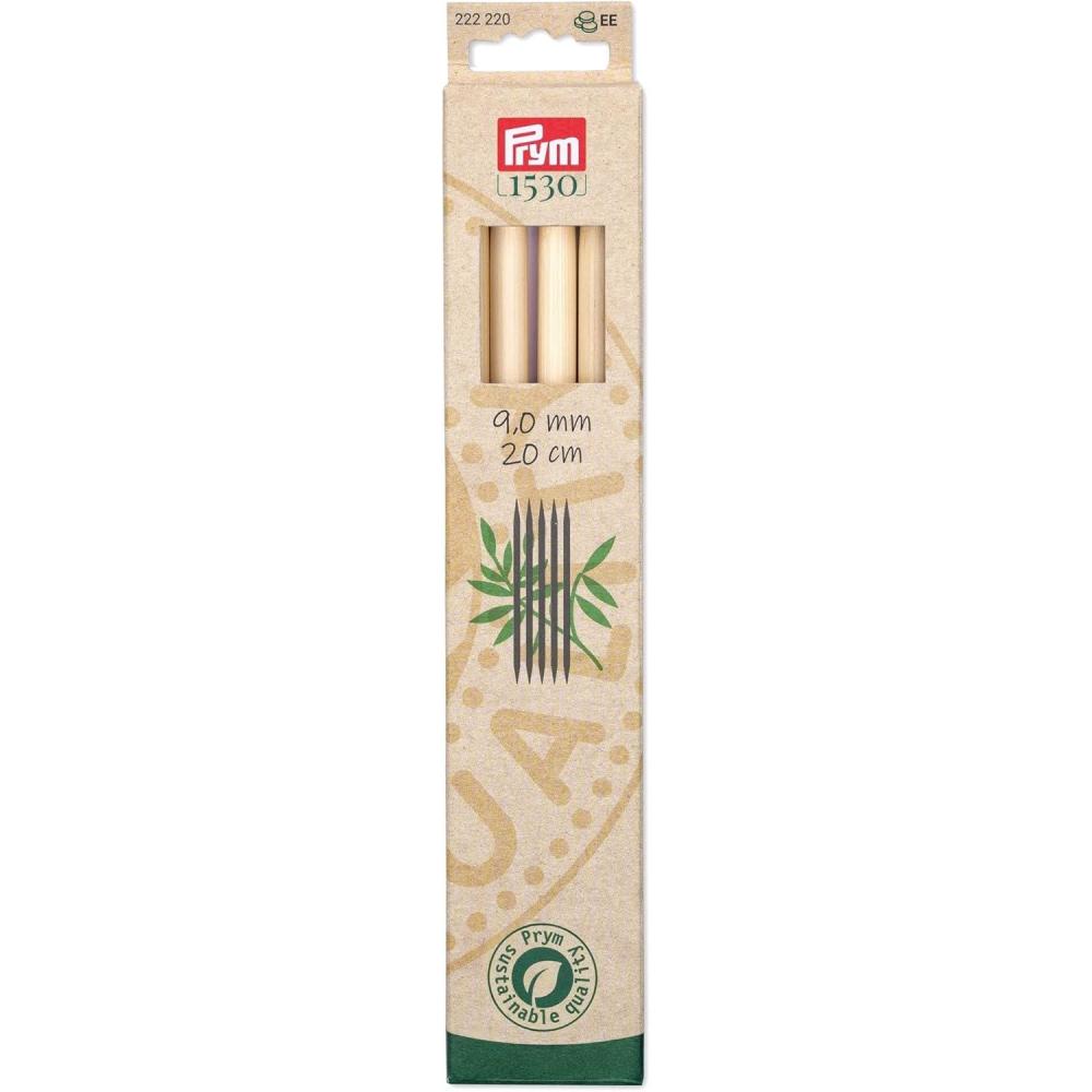 imagePrym 8 Double Point Knitting Needles Bamboo US 13 9mmUS 13 9 mm