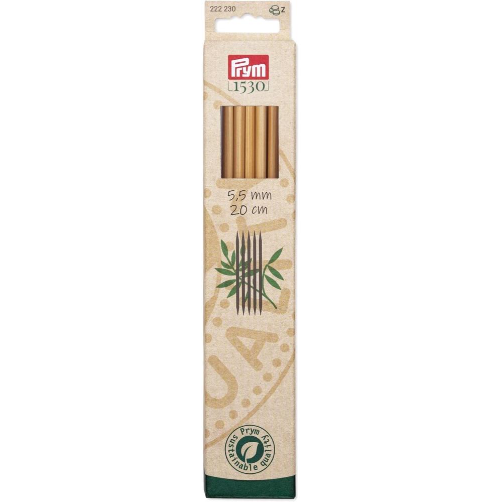 imagePrym 8 Double Point Knitting Needles Bamboo US 13 9mmUS 9 55 mm