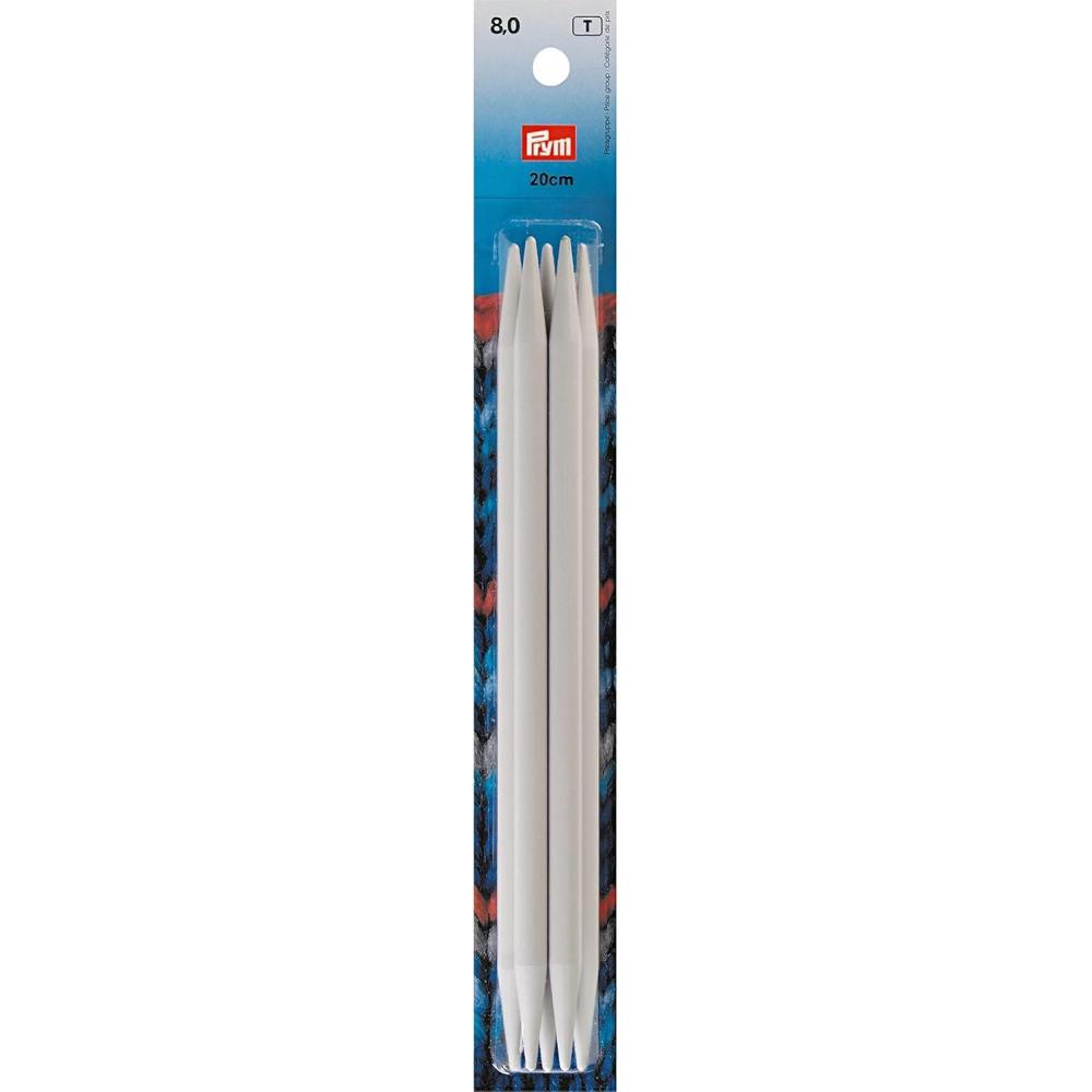 imagePrym 8 Double Point Plastic Knitting Needles 8mmUS 11 8 mm