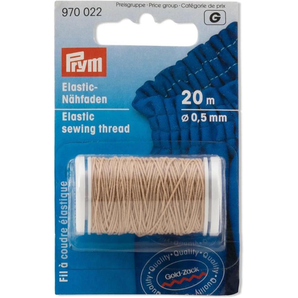 imagePrym Elastic Sewing Thread Sand 22 YD 20 MSand
