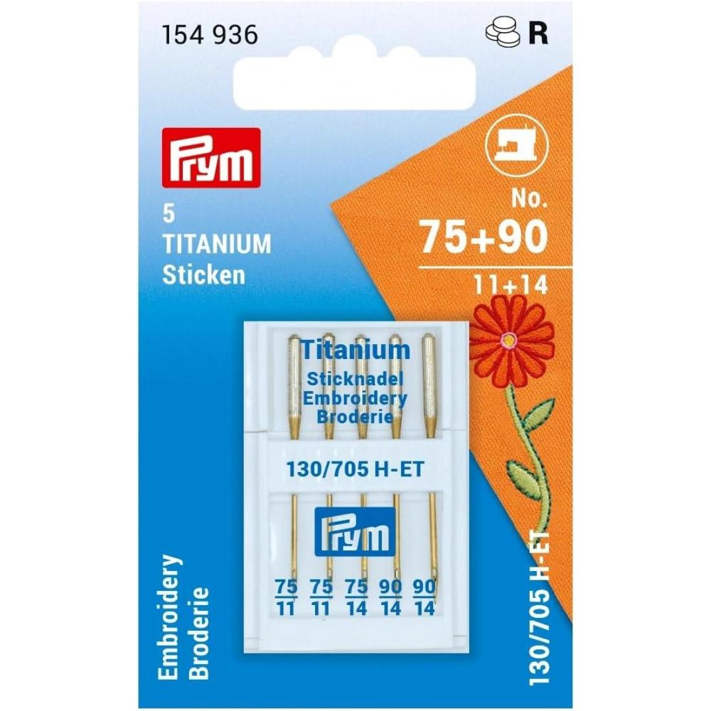 imagePrym Embroidery Sewing 1114 No 7590 5 pc Machine Needles One Size Silver 5 Count