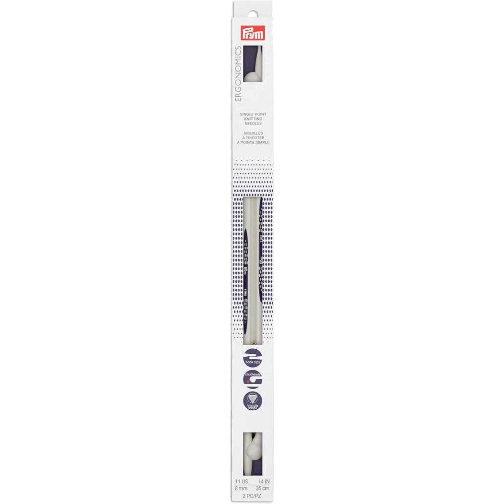 imagePrym Ergonomics 14Inch SinglePoint Knitting Needle Size 4 2PackUs 11 8 Mm