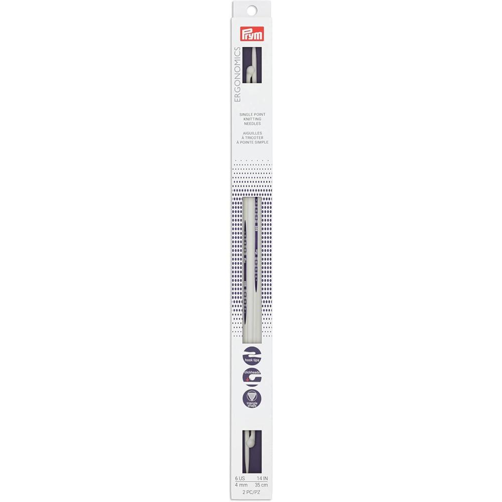 imagePrym Ergonomics 14Inch SinglePoint Knitting Needle Size 4 2PackUs 6 4 Mm