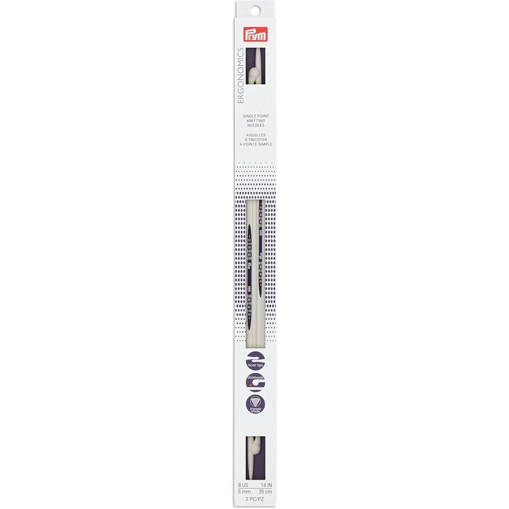 imagePrym Ergonomics 14Inch SinglePoint Knitting Needle Size 4 2PackUs 8 5 Mm
