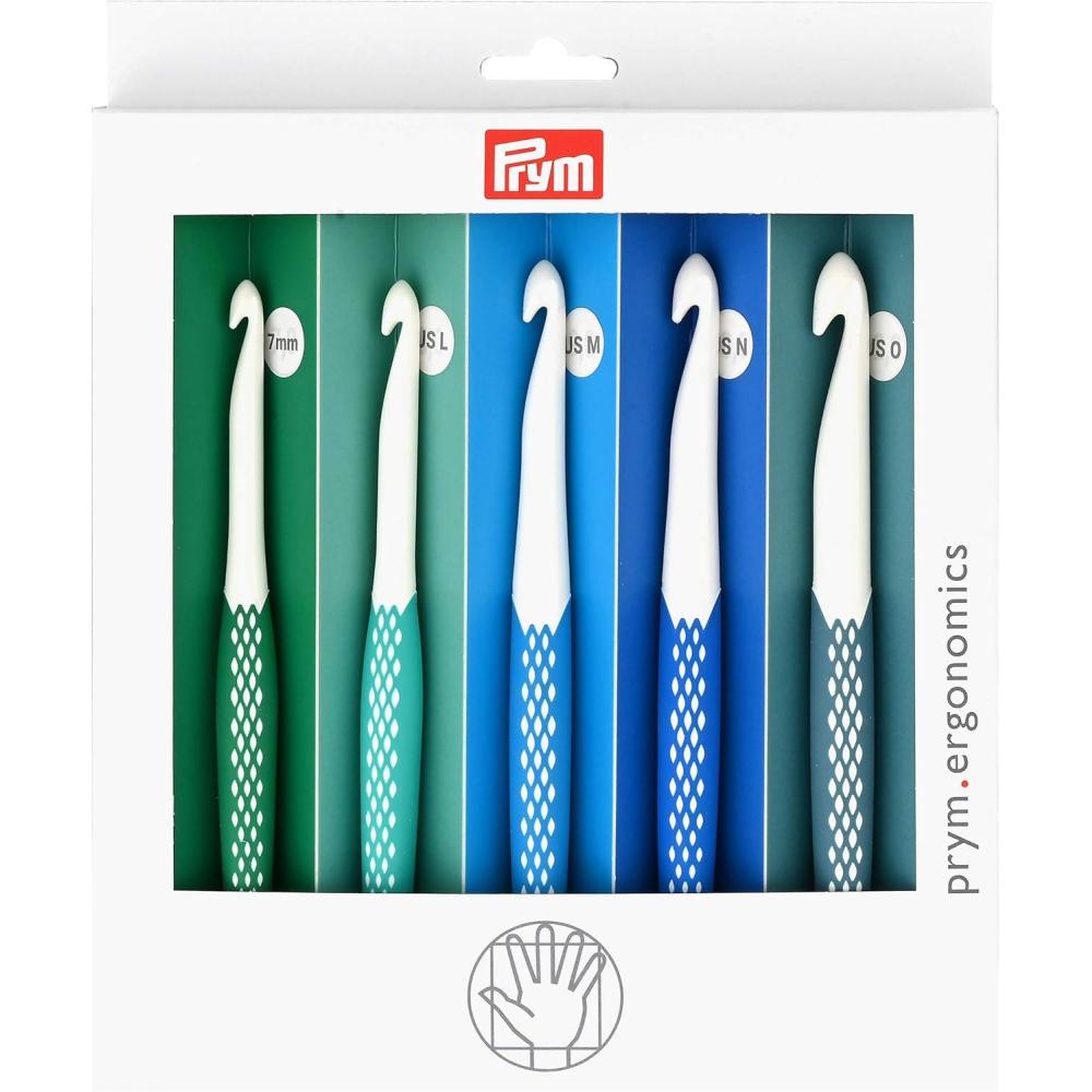imagePrym Ergonomics Crochet Hook Set Large 7mm L M N OLarge 7mm L M N O