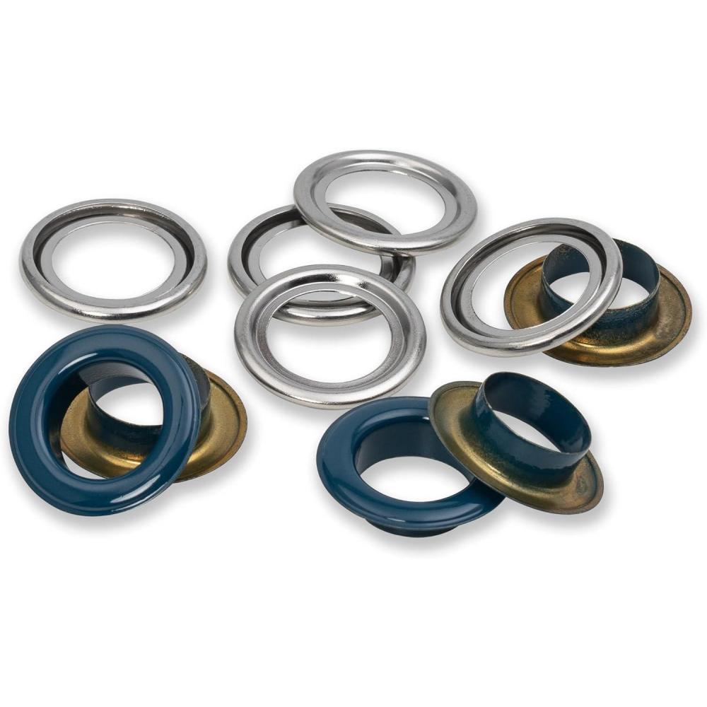 imagePrym Eyelets with washers 14 mm Mint 15pcNavy