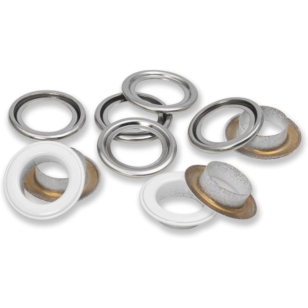 imagePrym Eyelets with washers 14 mm Mint 15pcWhite