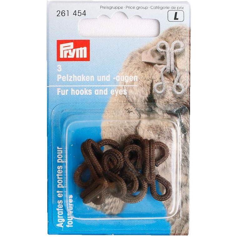 imagePrym Fur Hooks amp Eyes Black 3 PCBrown