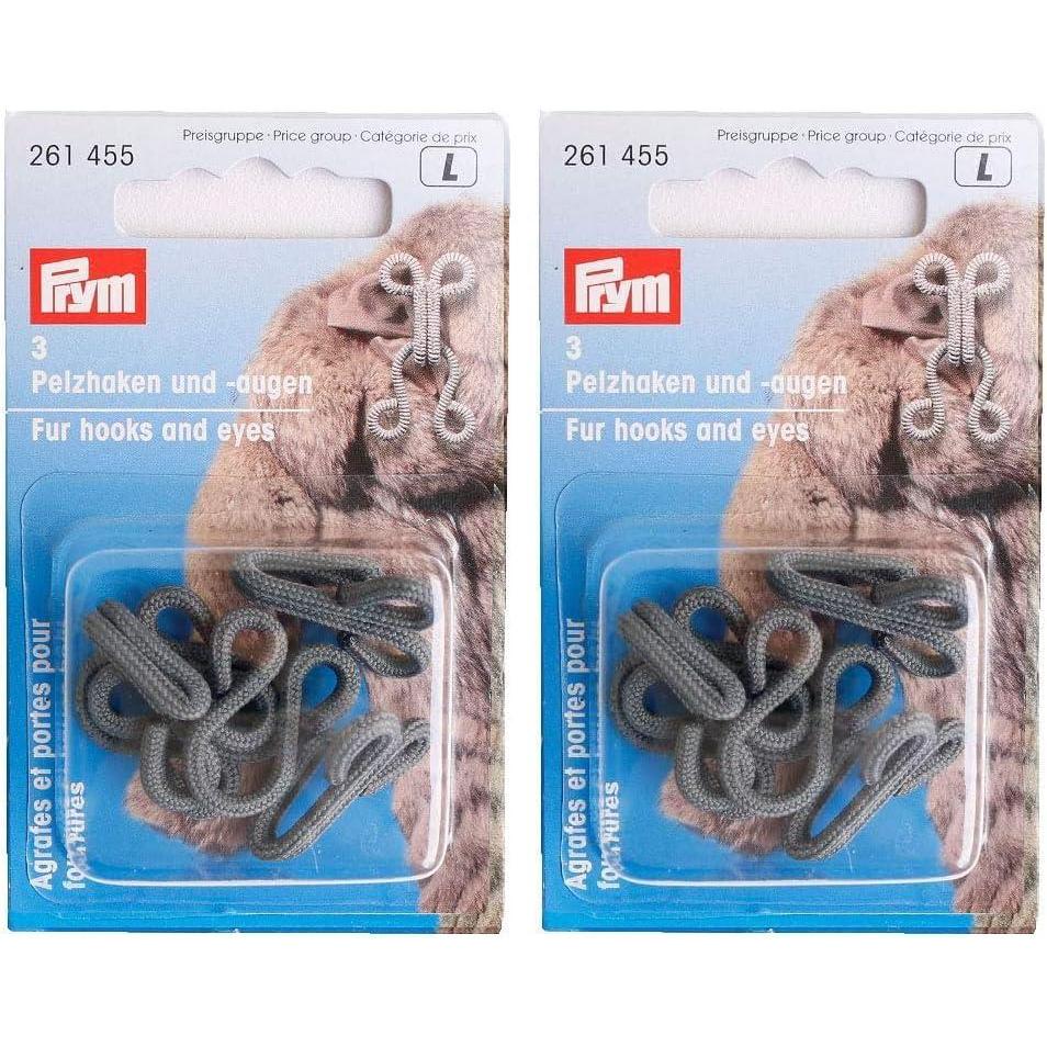 imagePrym Fur Hooks amp Eyes Gray 3 PCOne Size Pack of 2