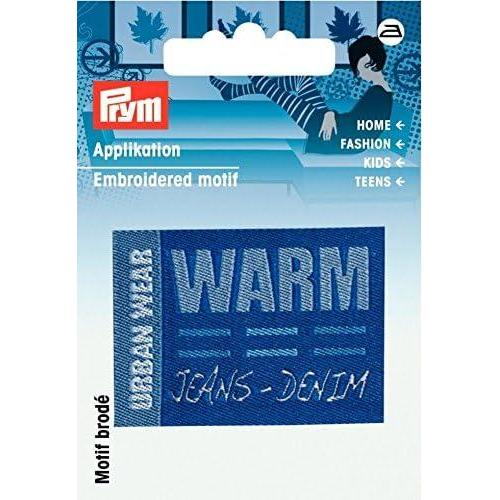 imagePrym Iron On Embroidered Label Motif Applique Urban Wear Warm  Each