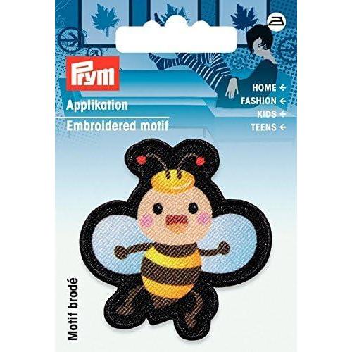 imagePrym Iron On Embroidered Motif Applique Black amp Multicoloured Bee  Each