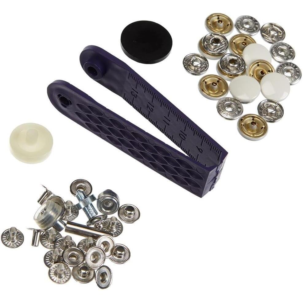 imagePrym Nonsew Fasteners Anorak Antique Brass 15 mm altmessing 10 Stck GoldWhite