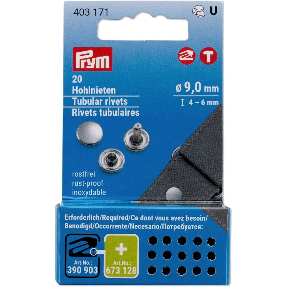 imagePrym Rivets Tubular 9 mm 46 mm Refill Silver 20pc