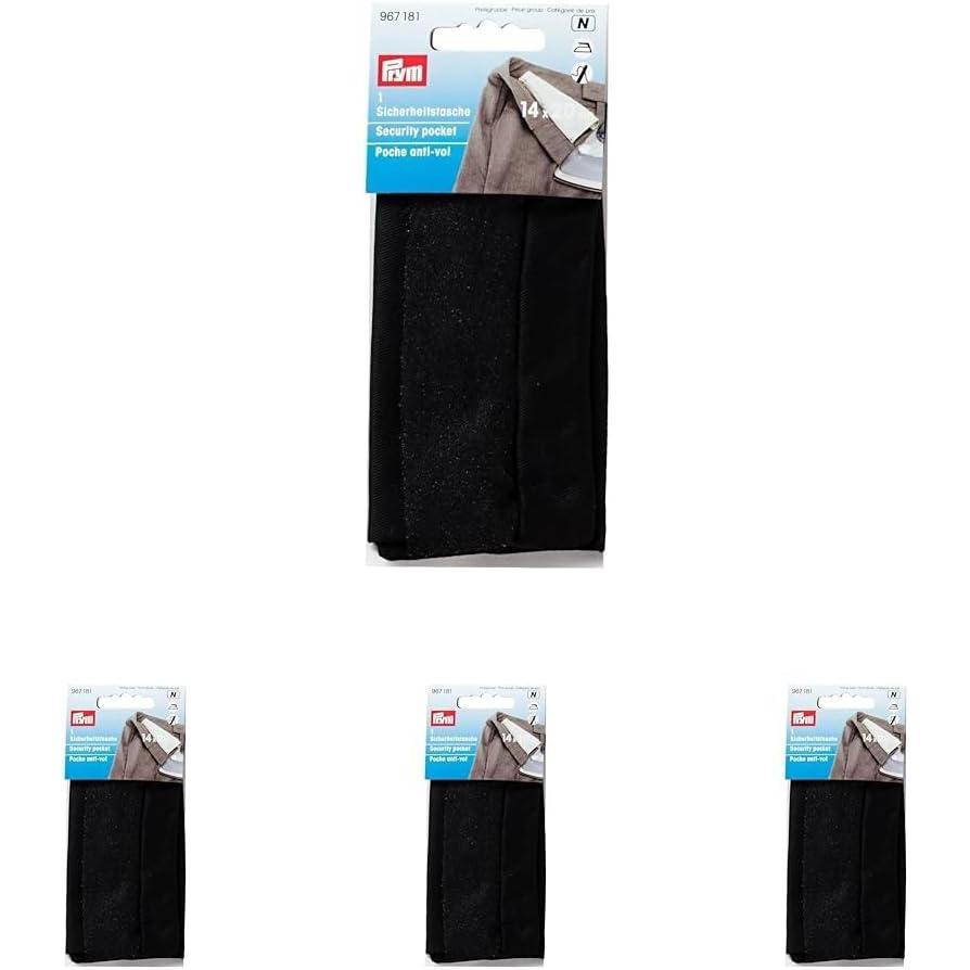imagePrym Security Pocket BlackOne Size Pack of 4