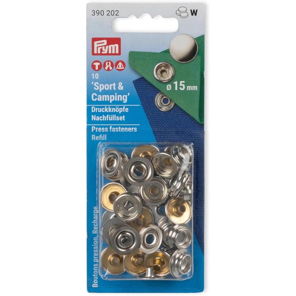 imagePrym Sport 15 mm Refill Silver 10pc