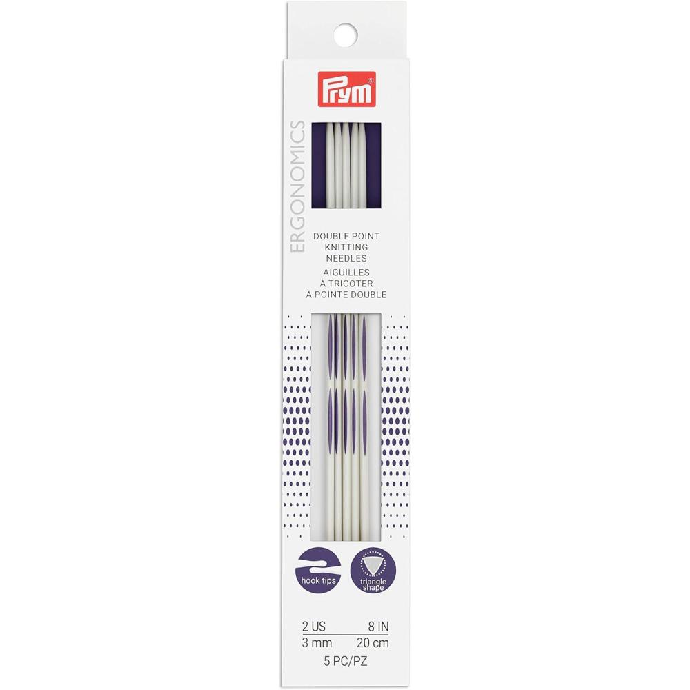 imagePyrm Ergonomics 8Inch DoublePoint Knitting Needle Size 11 5PackSize 2