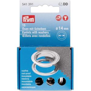 Prym 14 mm Eyelets with Washers, 15 pcs