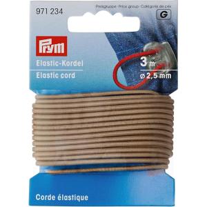 Prym 2.5mm Elastic Cord, Beige, 3 M(Beige)
