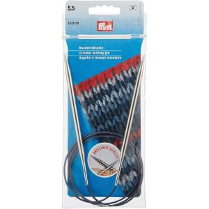 Prym 40″ Circular Brass Knitting Needles, 5.5mm(US 9 (5.5 mm))