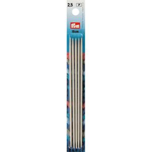 Prym 6″ Double Point Aluminum Knitting Needles, 3mm(US 1.5 (2.5 mm))