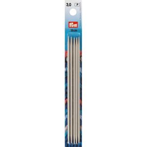 Prym 6″ Double Point Aluminum Knitting Needles, 3mm(US 2.5 (3 mm))