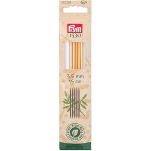 Prym 6″ Double Point Knitting Needles, Bamboo, US 2 (3mm)(US 4 (3.5 mm))