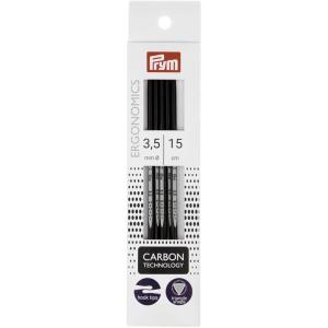 Prym 6″ Ergonomic Double Point Knitting Needles, Carbon, US 0 (2mm)(US 4 (3.5 mm))
