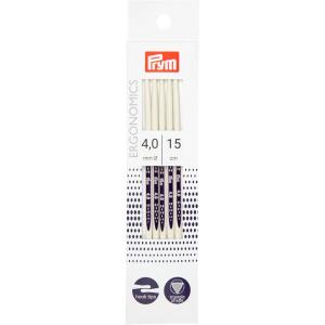 Prym 6″ Ergonomic Double Point Knitting Needles, US 6 (4mm)(US 6 (4mm))