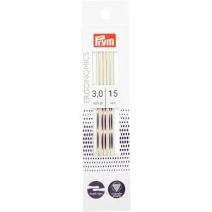 Prym 6″ Ergonomic Double Point Knitting Needles, US 6 (4mm)(Us 1 (2.5mm))