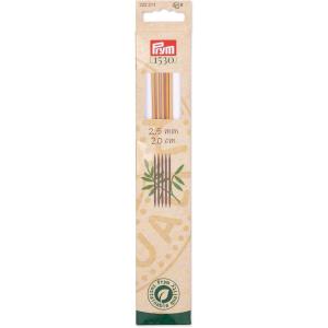 Prym 8″ Double Point Knitting Needles, Bamboo, US 13 (9mm)(US 1.5 (2.5 mm))