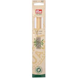 Prym 8″ Double Point Knitting Needles, Bamboo, US 13 (9mm)(US 2.5 (3 mm))