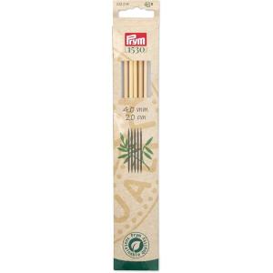 Prym 8″ Double Point Knitting Needles, Bamboo, US 13 (9mm)(US 6 (4 mm))