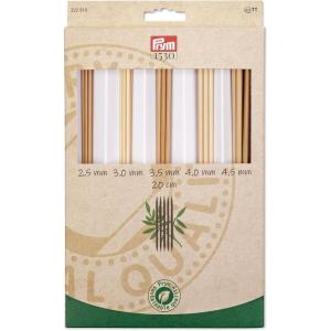Prym 8″ Double Point Knitting Needles Set, Bamboo, 2.5-4.5mm