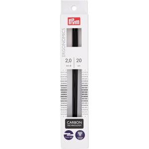 Prym 8″ Ergonomic Double Point Knitting Needles, Carbon, US 6 (4.0mm)(US 0 (2 mm))