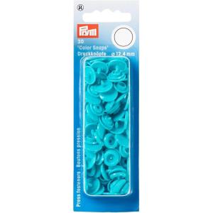 Prym Color Snaps 12.4 mm Gold 30pc(Turquoise)