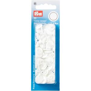 Prym Colour Snaps, Round 12.4mm x 30 sets – White