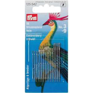 Prym Crewel Needles, No. 3-9, 16 PC