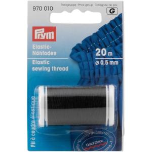 Prym Elastic Sewing Thread, Black, 22 YD (20 M)