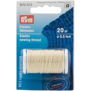 Prym Elastic Sewing Thread, Sand, 22 YD (20 M)(Natural White)