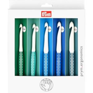 Prym Ergonomics Crochet Hook Set, Large (7mm, L, M, N, O)(Large (7mm  L  M  N  O))