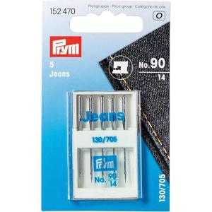 Prym Jeans Sewing Machine Needles, Size 14 (No. 90), 5 pc