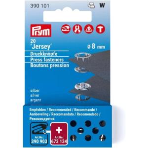 Prym Jersey 8 mm Refill Silver 20pc