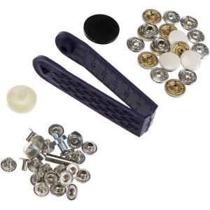 Prym Non-sew Fasteners Anorak Antique Brass 15 mm, altmessing, 10 Stück, Gold(White)