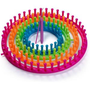 Prym Round Knitting Loom Set with Hook, Needle, and Craft Instructions