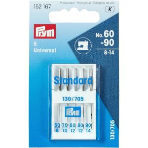 Prym Stretch Sewing Machine Needles, Sizes 11-14 (No. 75-90), 5 pc(Size 60-90)